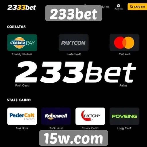 Variedade de métodos de pagamento no 233bet